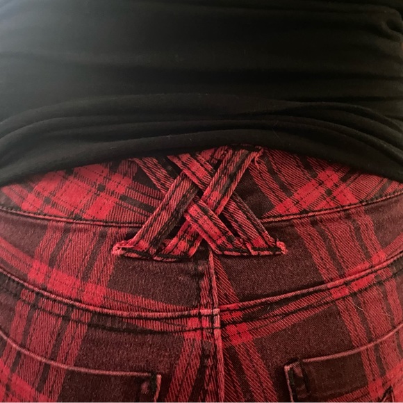 Tripp nyc red plaid jeans - Picture 2 of 5